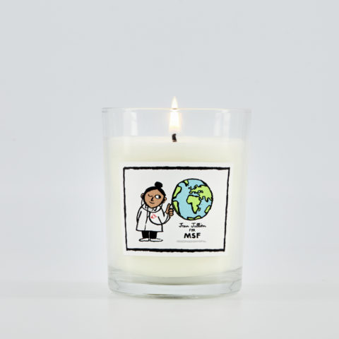 Bougie parfumée anniversaire 50 ans MSF - Illustration Jean Jullien