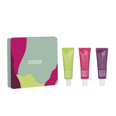 Coffret 3 crèmes de main Rose Verveine Figue