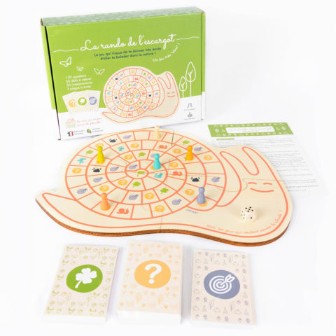 La rando de l'escargot - jeu de l'oie en bois sur la nature
