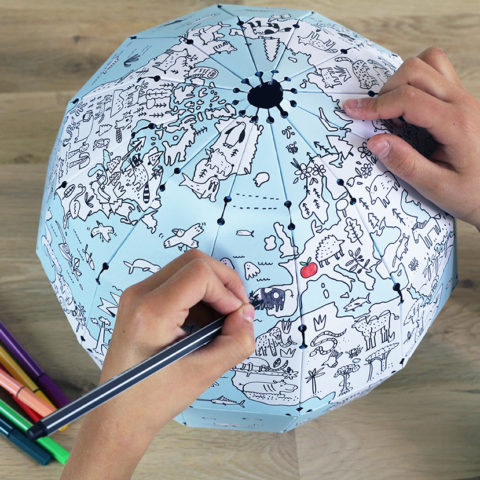 Kit créatif globe à colorier