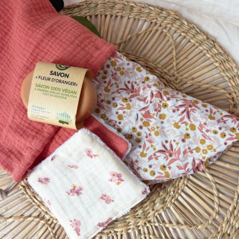 Coffret zéro déchets rose