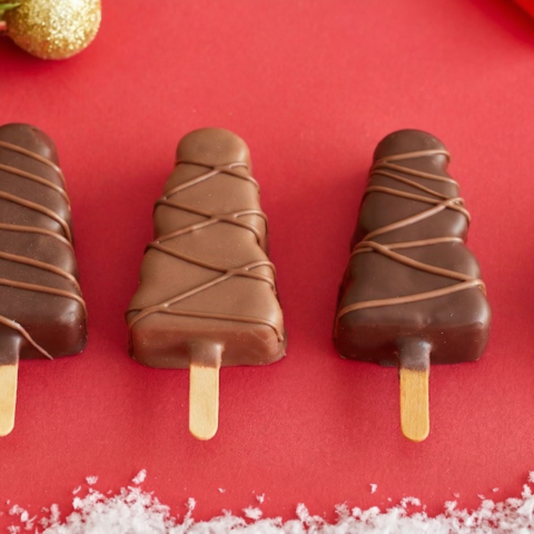 Coffret de 6 sapins de noël en guimauve au chocolat